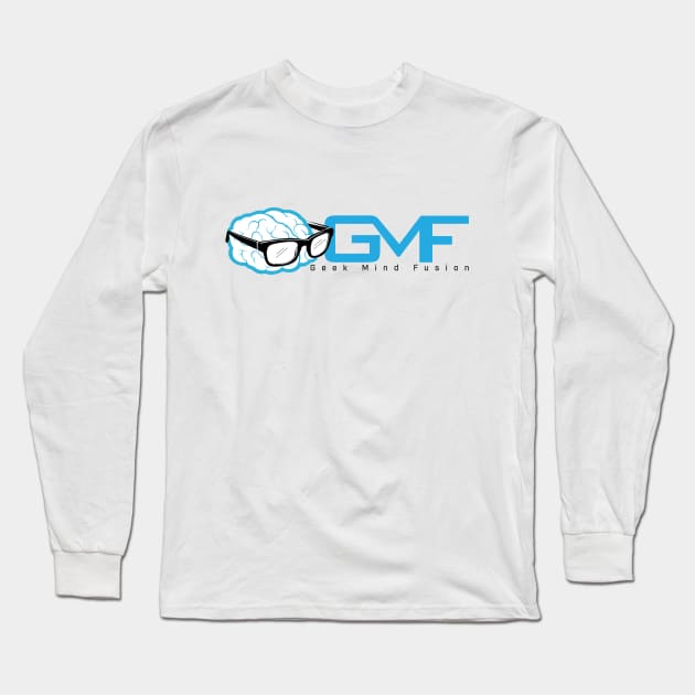Geek Mind Fusion Logo Horizontal (Light Colors) Long Sleeve T-Shirt by GeekMindFusion